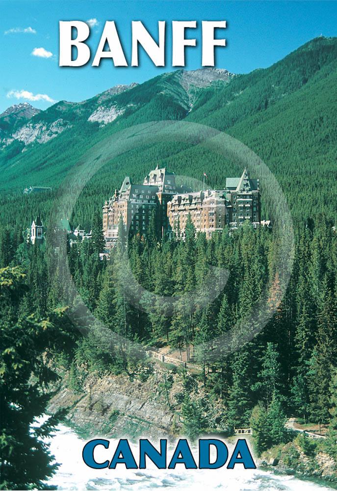 Banff Springs Hotel (V) Metal Magnet