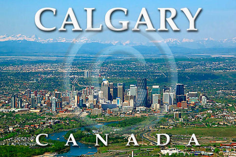 Calgary Aerial Metal Magnet