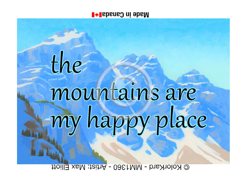 Mountains my happy place Max Elliott Metal Magnet