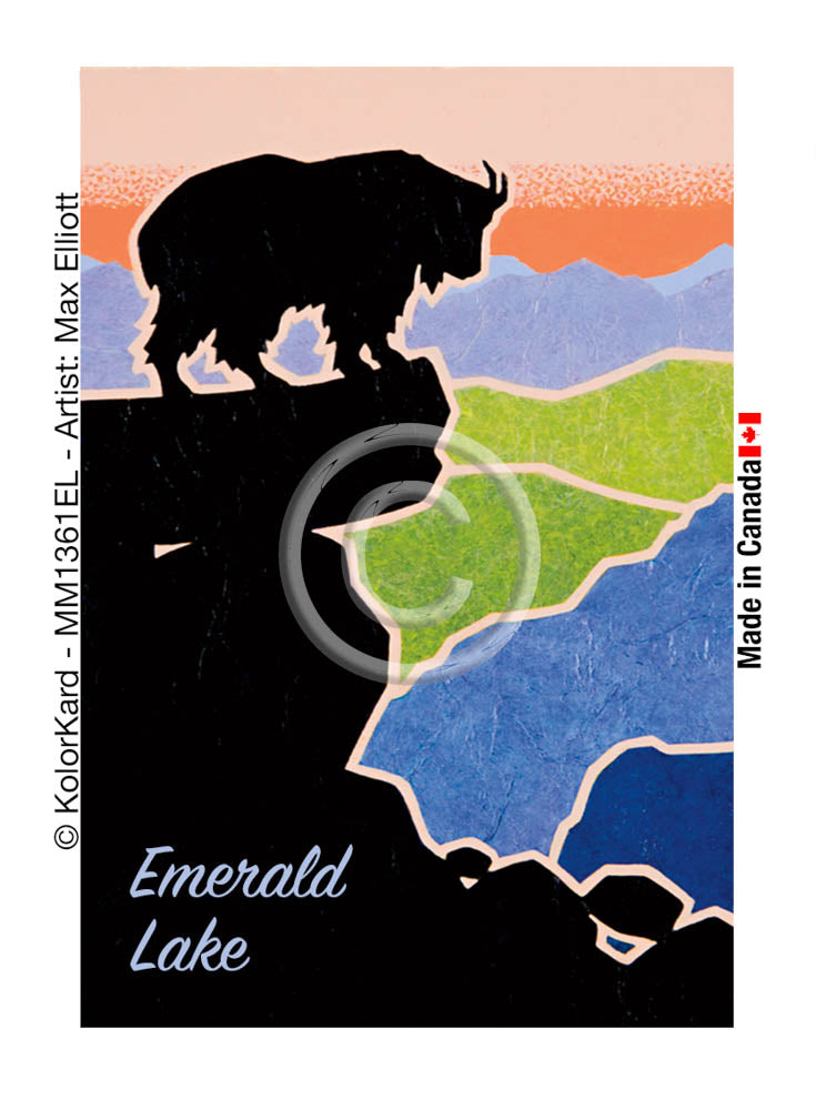 Mountain Goat Emerald Lake Max Elliott Metal Magnet