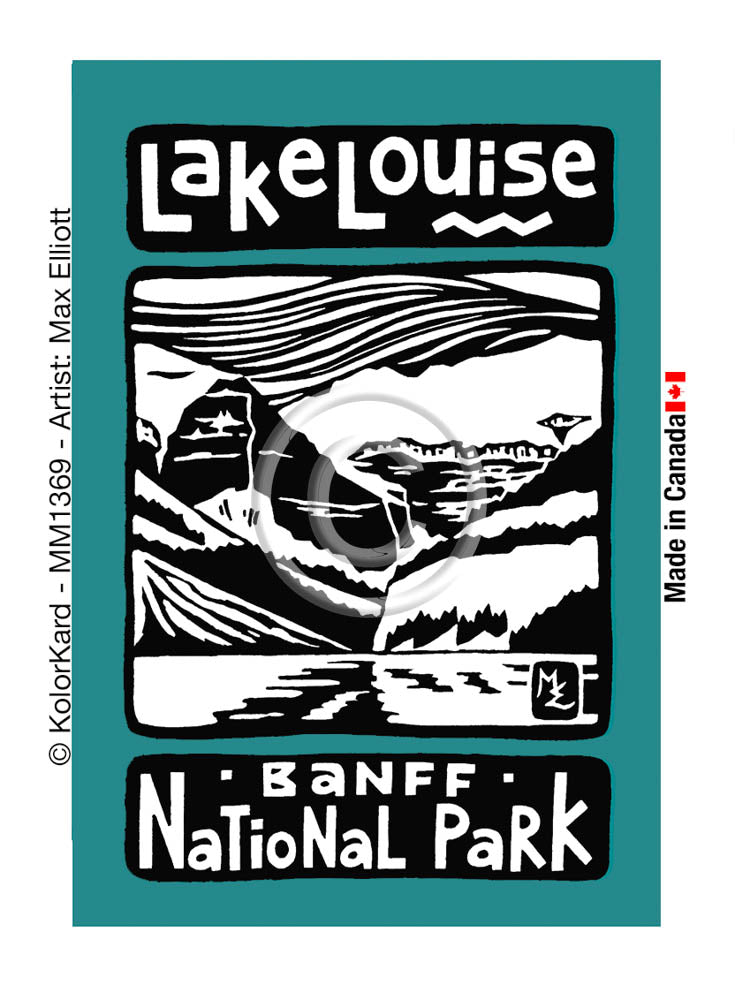 Lake Louise Max Elliott Metal Magnet