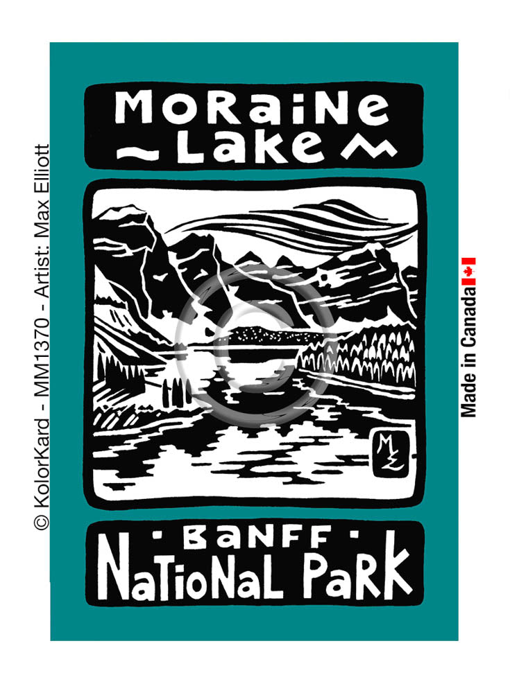 Moraine Lake Max Elliott Metal Magnet