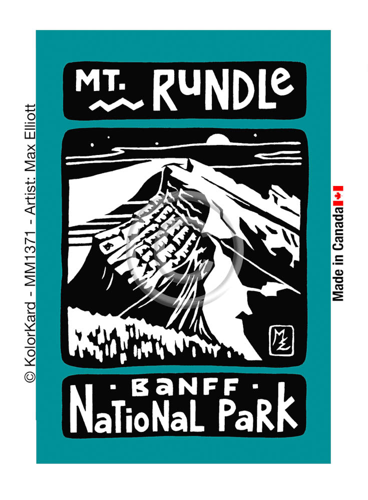 Mount Rundle Max Elliott Metal Magnet