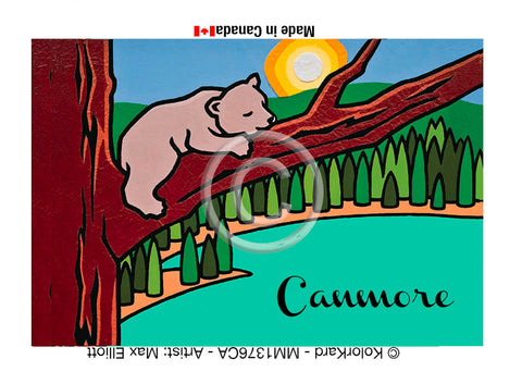 B for Bear - Canmore Max Elliott Metal Magnet