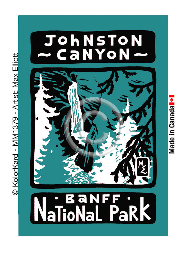 Johnston Canyon Max Elliott Metal Magnet