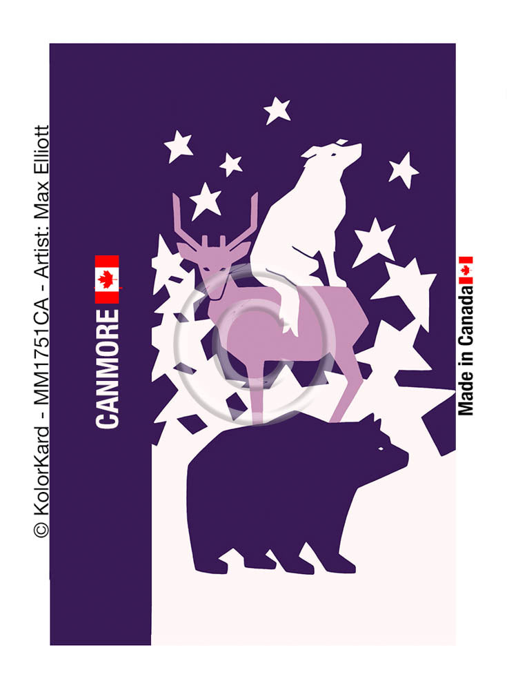 Cairn Purple Canmore Max Elliott Metal Magnet