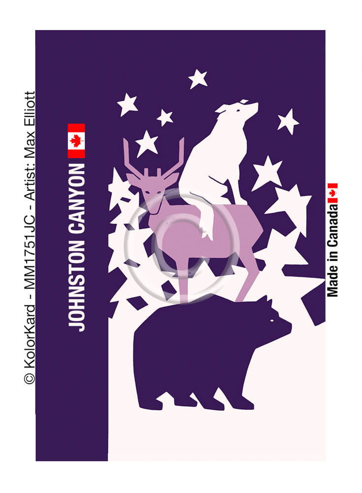 CairnPurple Johnston Canyon Max Elliott Metal Magnet