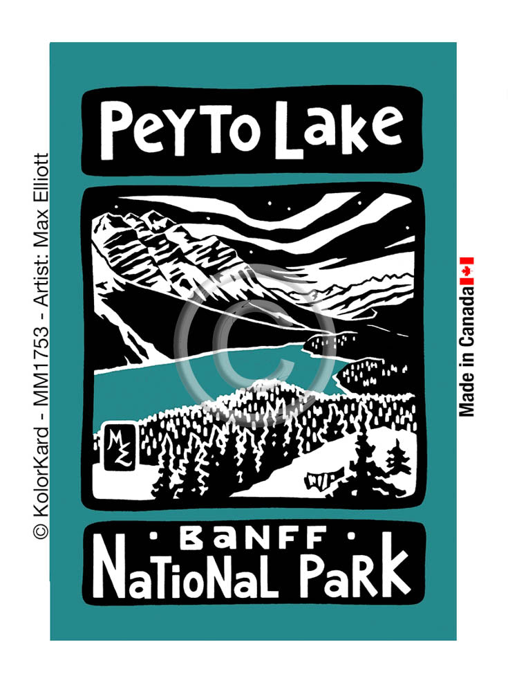 Peyto Lake Max Elliott Metal Magnet