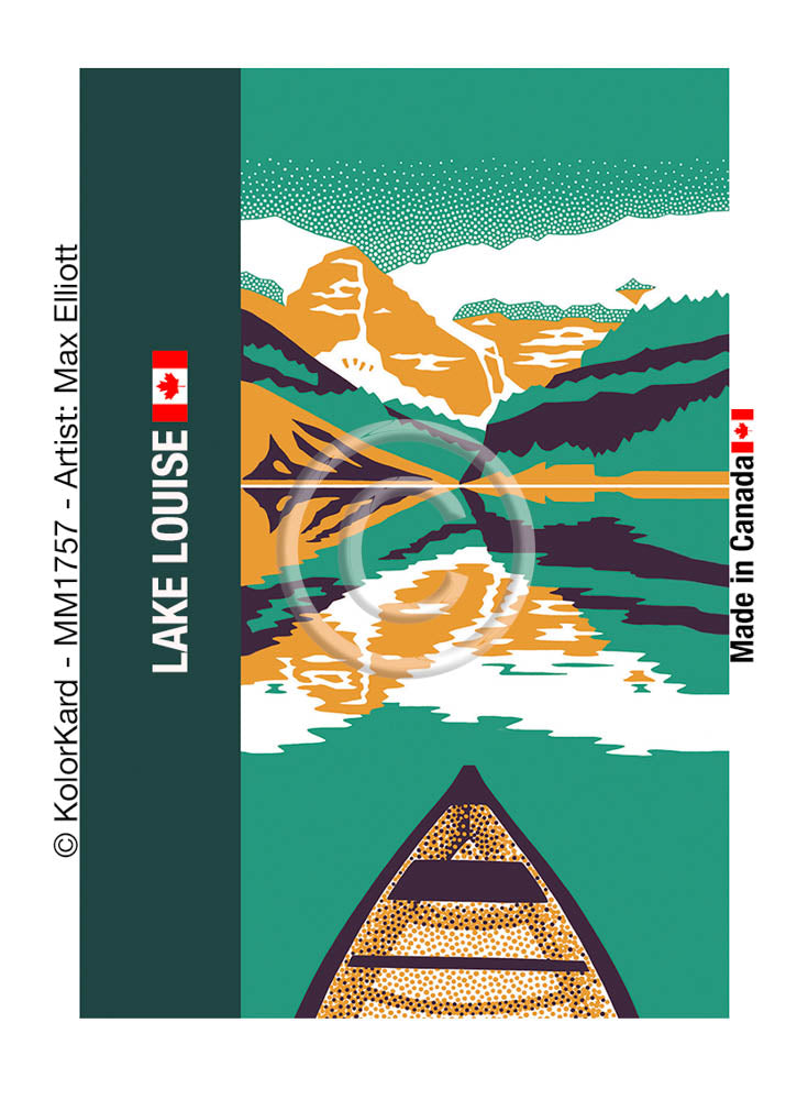 Lake Louise Canoe Max Elliott Metal Magnet