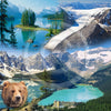 Rockies Collage + Moraine Lake Luncheon Napkin