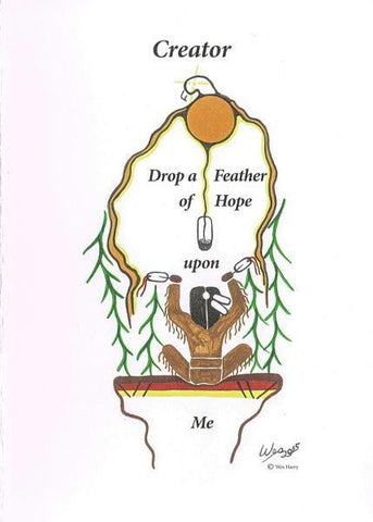 Feather of Hope Greeting Card with Envelope