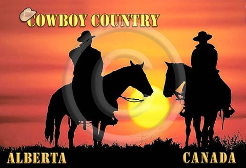 Cowboy Country Metal Magnet