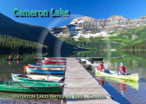 Cameron Lake Canoes 5x7 Card