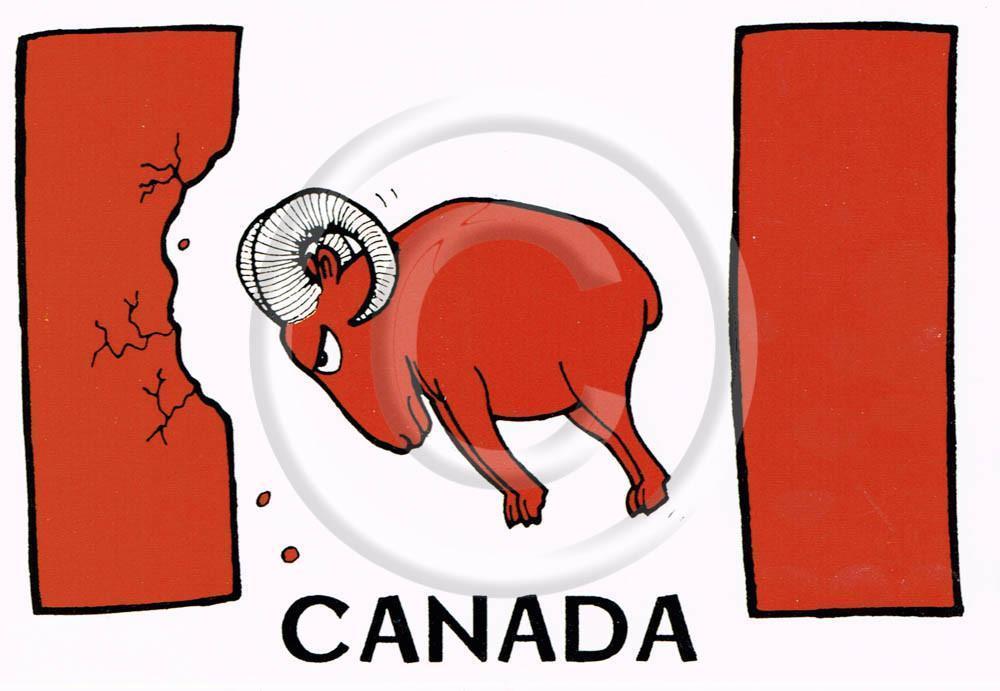 Canada Flag Ram 4x6 Card
