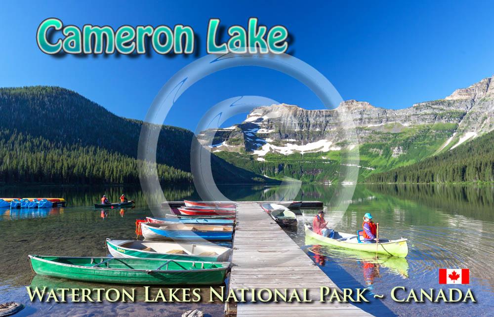 Cameron Lake Canoes Metal Magnet
