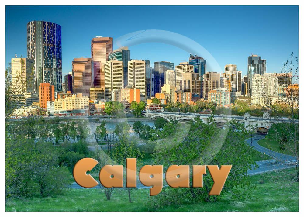 Calgary Centre Bridge Skyline 5x7 Card