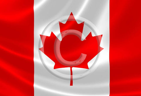 Canada Flag flying Metal Magnet