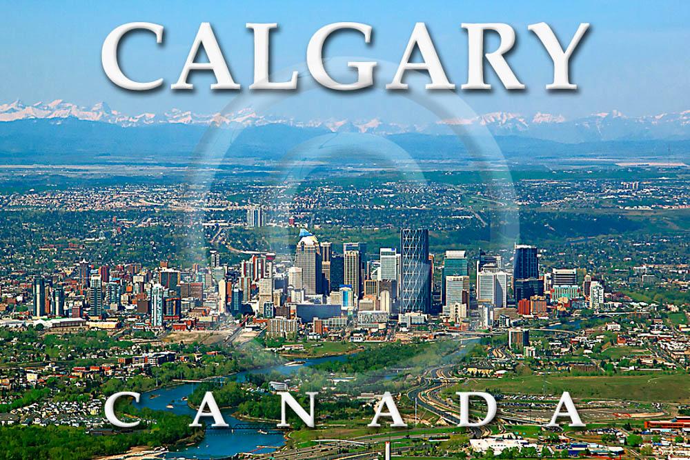 Calgary Aerial Metal Magnet